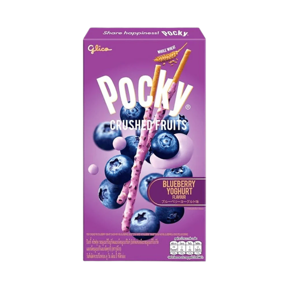 POCKY Biscuit Sticks Crushed Fruits Blueb.38G