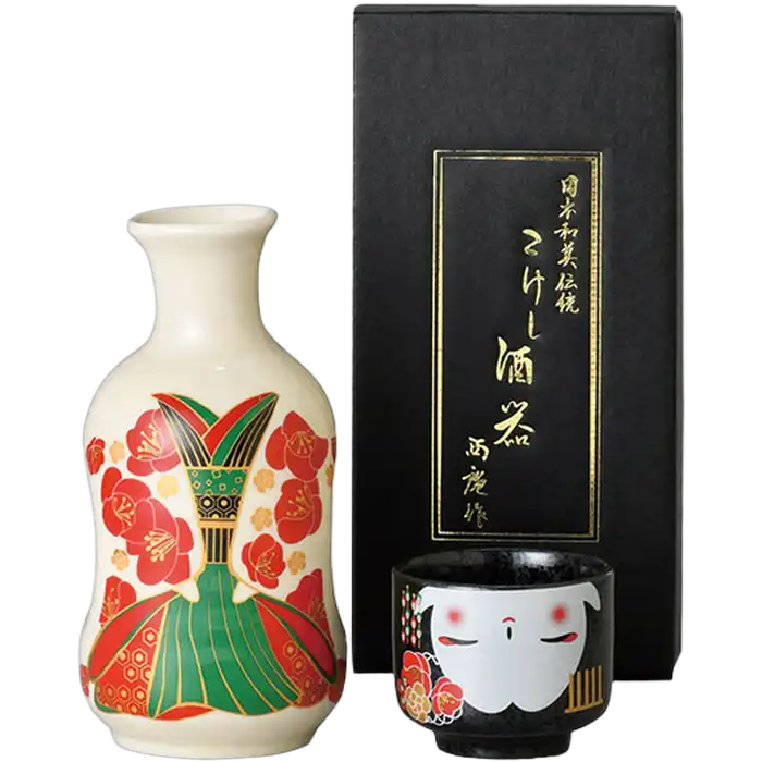 HADAY Japanese Sake Set Kokeshi Ume Maiko