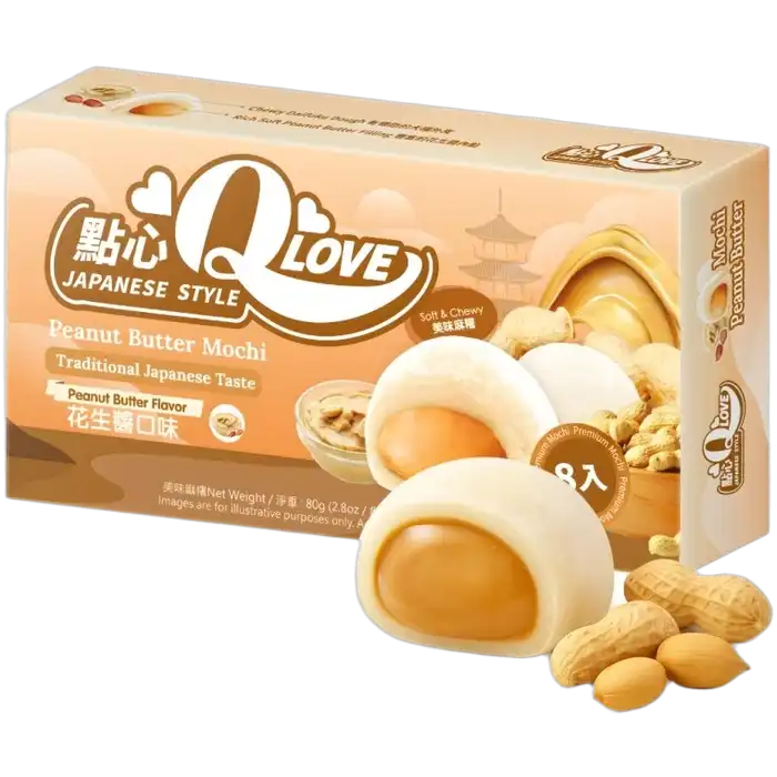 QLove Mini Mochi Peanut Butter 80G
