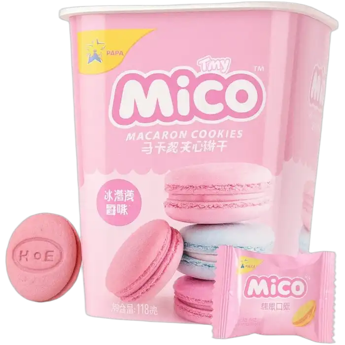 MICO Mini Macaron Strawberry Yogurt 88G