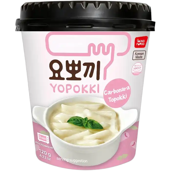 YOPOKKI Ricecake Cup Halal Carbonara 120G