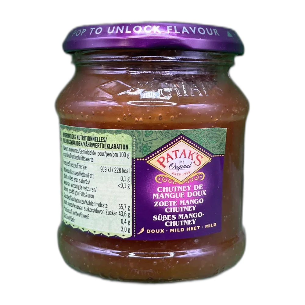 PATAK'S Mangochutney Gl 340G mild/süß