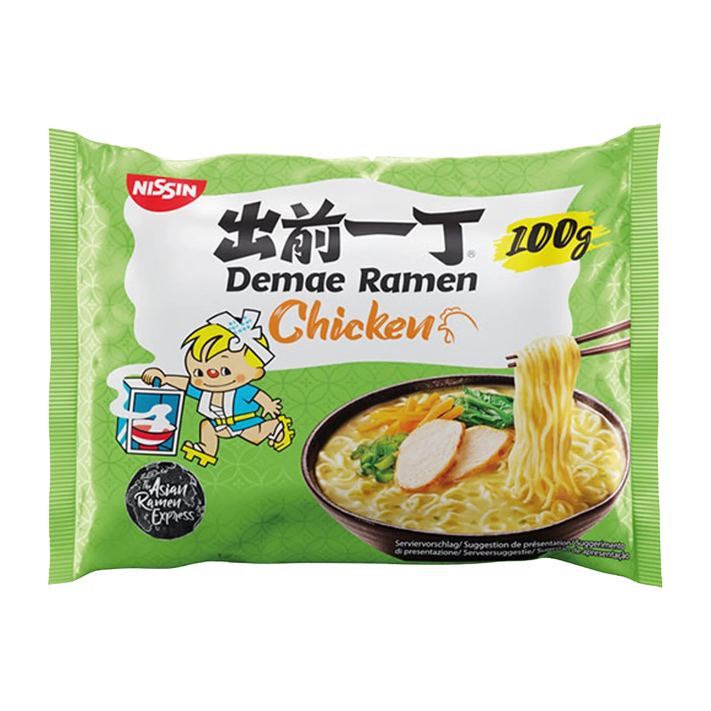 NISSIN Demae Ramen Kip (groen) 100G