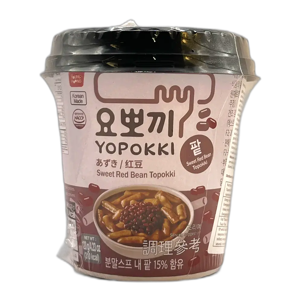 YOPOKKI Ricecake Cup Sweet Red Bean 120G