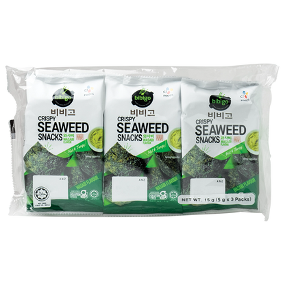 BIBIGO Crispy Seaweed Wasabi 15G (3x5G)