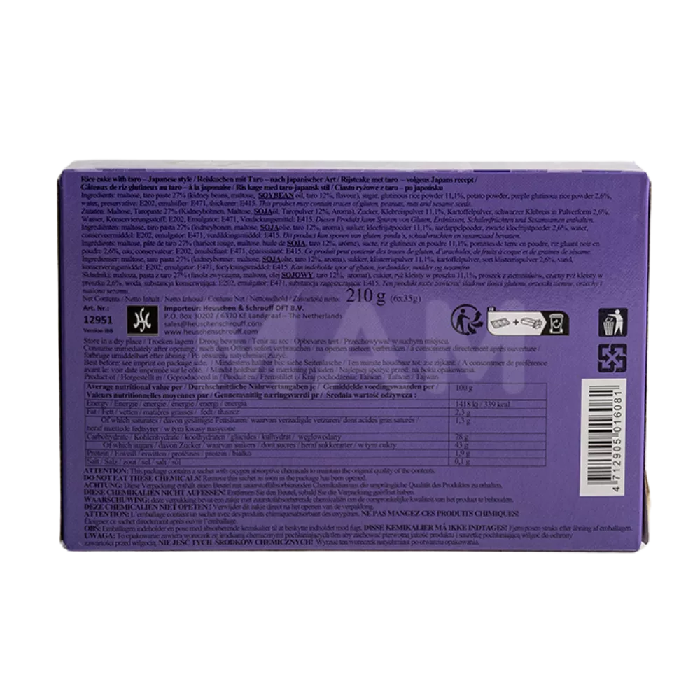 Y&L Mochi Reiskuchen Taro Pk 210G