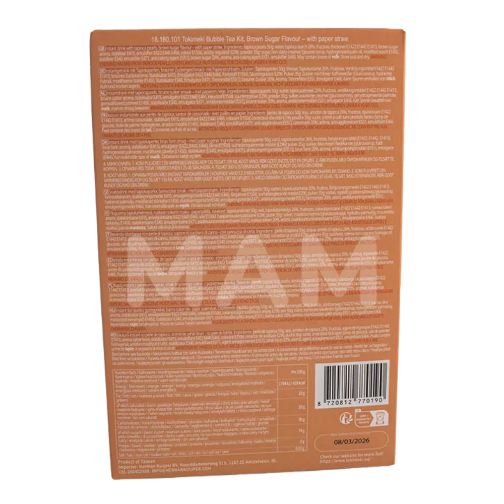 TOKIMEKI Bubble Tea Kit Brown Sugar Flavour 255G