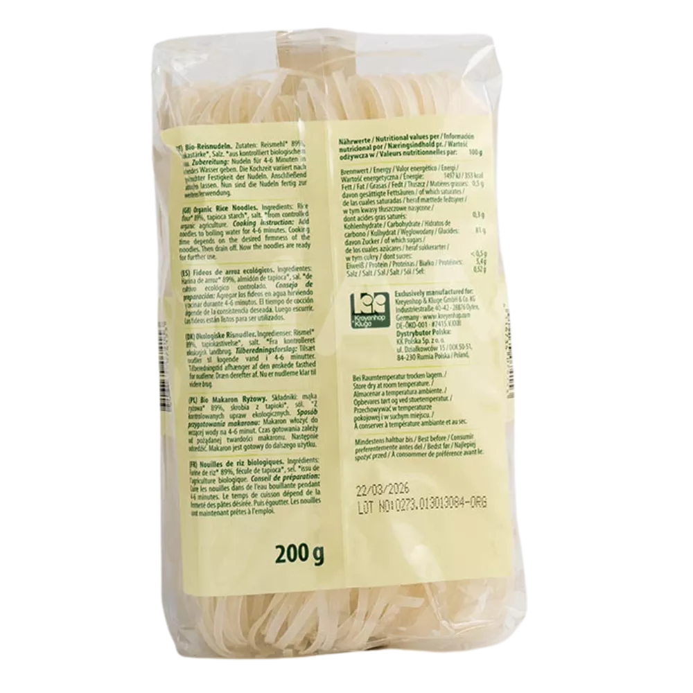 BIOASIA Organic Reisnudeln (3mm) 200G