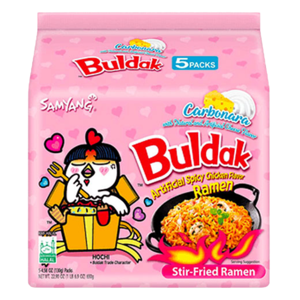 SAMYANG Buldak Carbonara Hete Kip Ramen 5x130G
