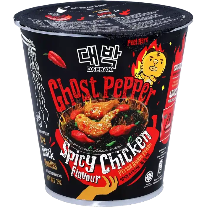 DAEBAK Ghost Pepper Spicy Chicken Noodles Cup 79G