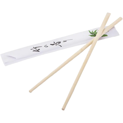 Groene bamboe eetstokjes 21cm pak 100 stuks.