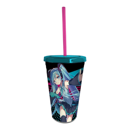 HATSUNE MIKU Beker met rietje 470ML Hatsune Miku