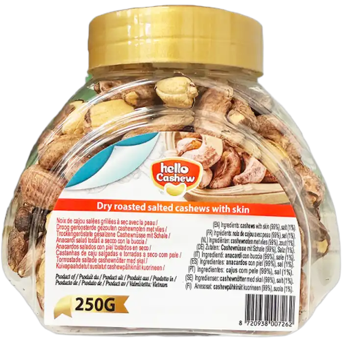 HELLO CASHEW Cashews Ger√∂stet m. Haut 250G