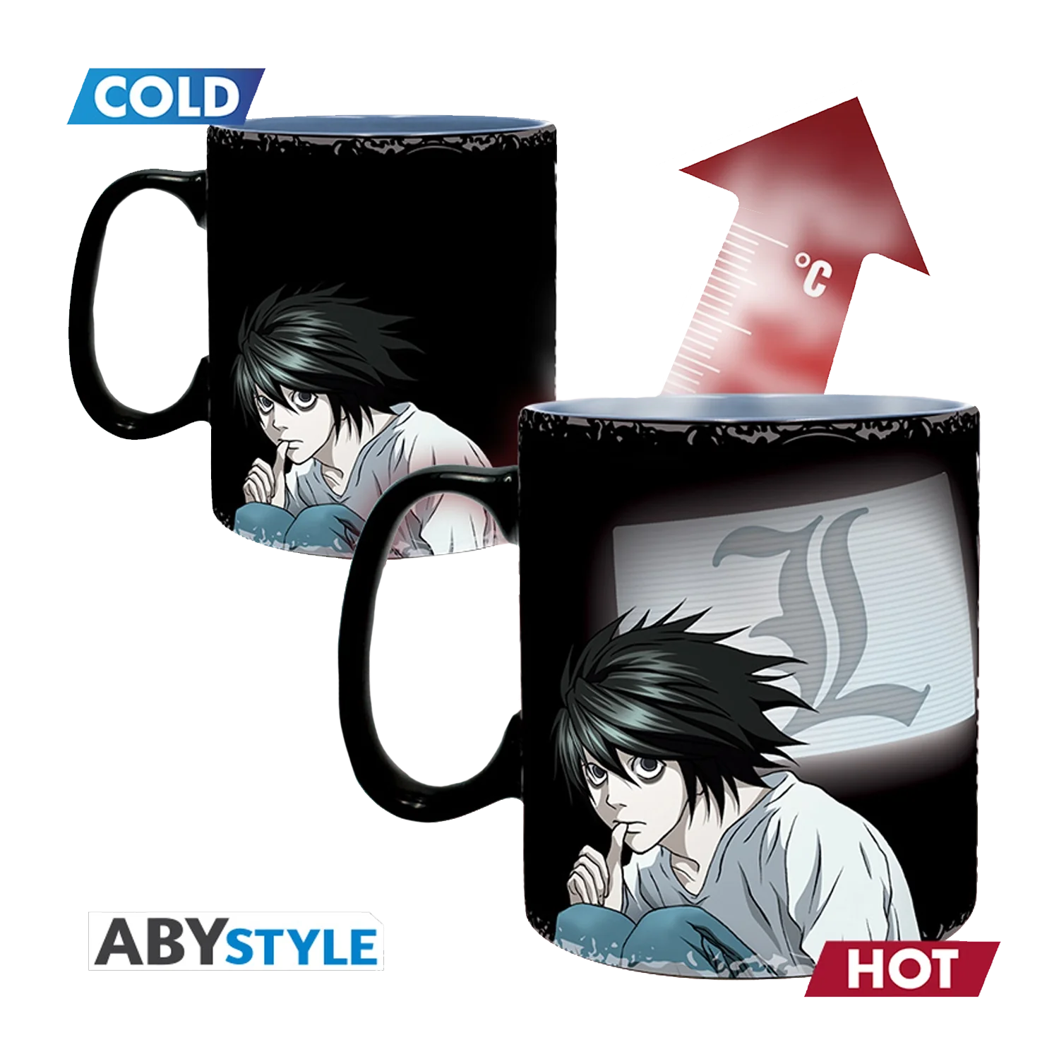 DEATH NOTE Mug Heat Change Kira&L*-SEE 460ml