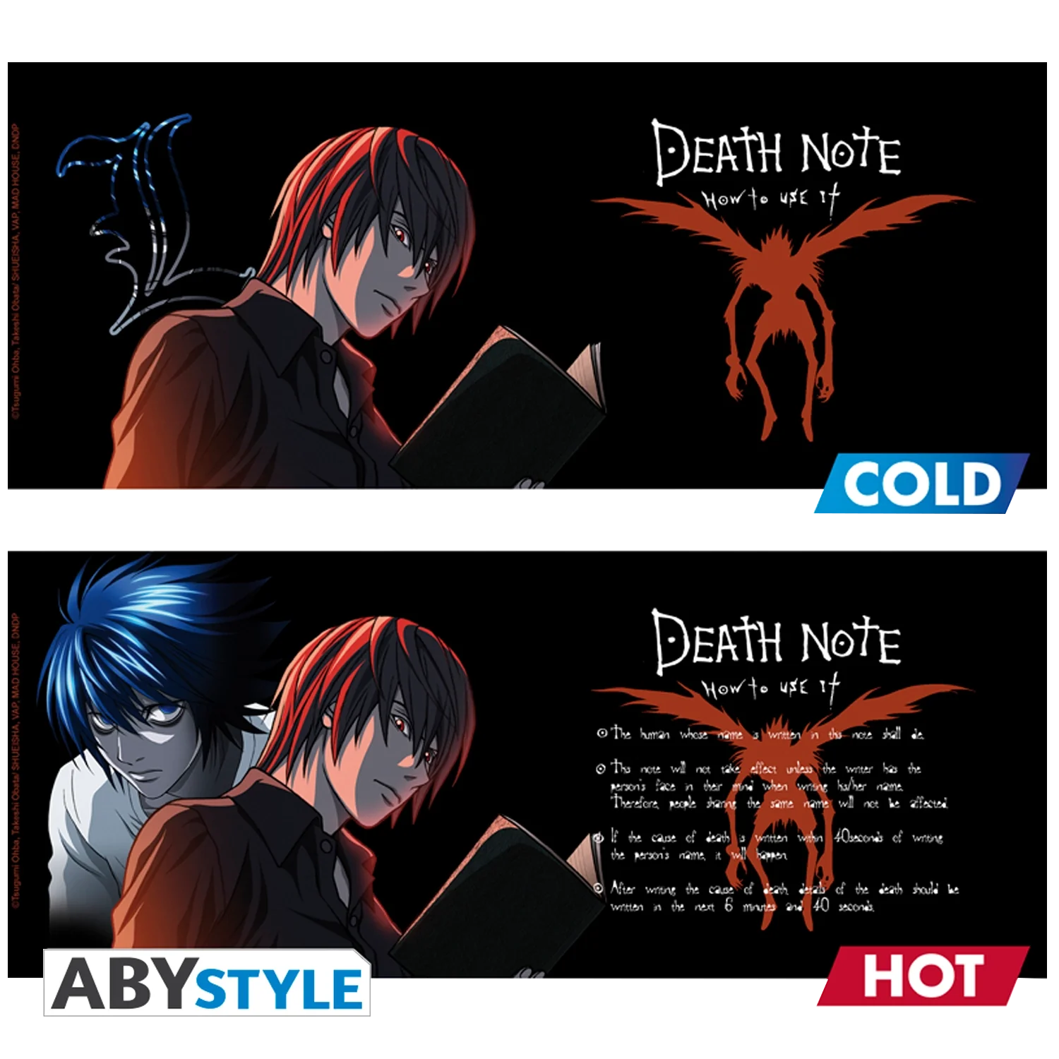 DEATH NOTE Mug Heat Change Kira&Ryuk 460ml