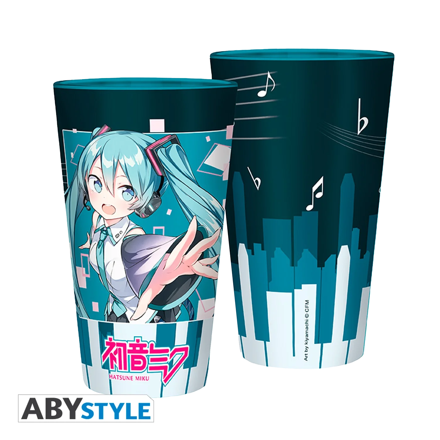 HATSUNE MIKU Large Glass Musical City 400ML