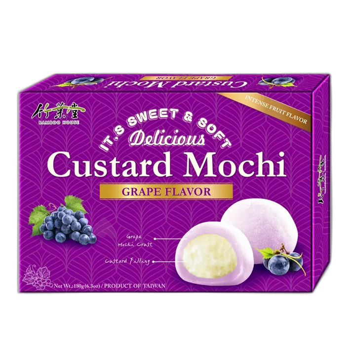 BAMBOO HOUSE Mochi Custard Grape – Japanese grape snack 180g