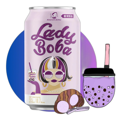 LADY BOBA Bubble Milk Tea Taro Parel 315ML