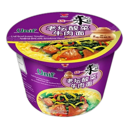 UNIF Instant Noodle Bowl Sauerkraut Beef 125G