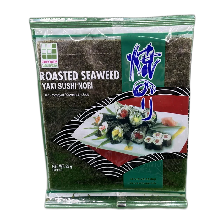 JHFOODS Seaweed Roasted Yaki Sushi Nori Green 28G