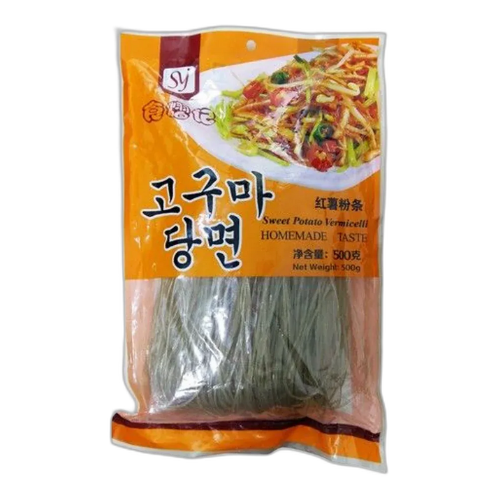 JING YI GEN Zoete Aardappelnoedels Dun 500G – Koreaanse stijl, glutenvrij en veganistisch