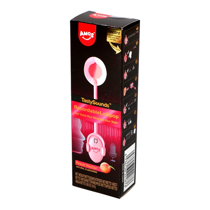 AMOS Tasty Sounds Lollipop. Peach Recordable 16G