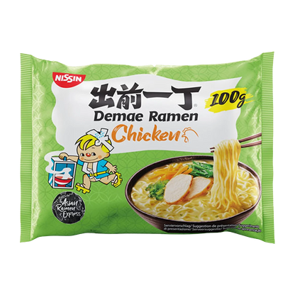 NISSIN Demae Ramen Kip (groen) 100G