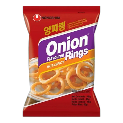 NONGSHIM Zwiebelringe Scharf – Koreanischer Snack mit Chili