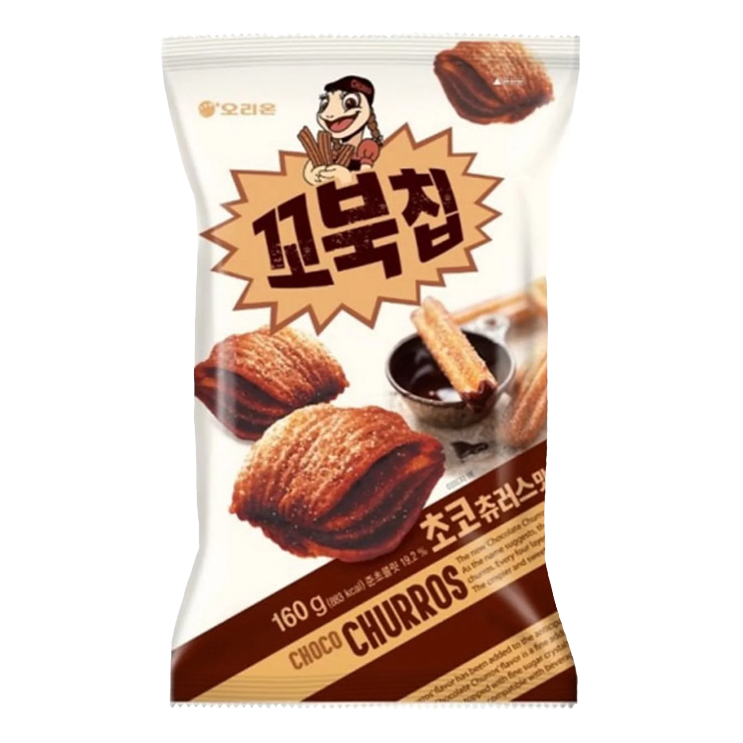 ORION Turtle Chips Schoko Churros 160G