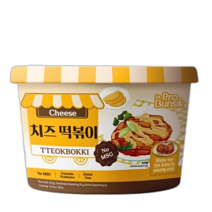 PROBUNSIK Tteokbokki Cheese Bowl – Koreanischer Käse-Reiskuchen 142g