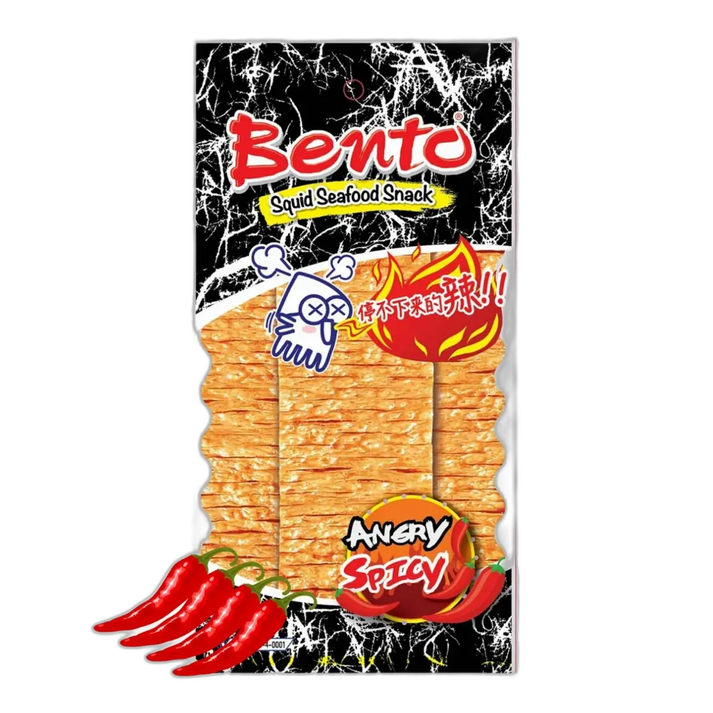 BENTO Seafood Snack Angry Spicy – ​​Pittige inktvissnack 20g
