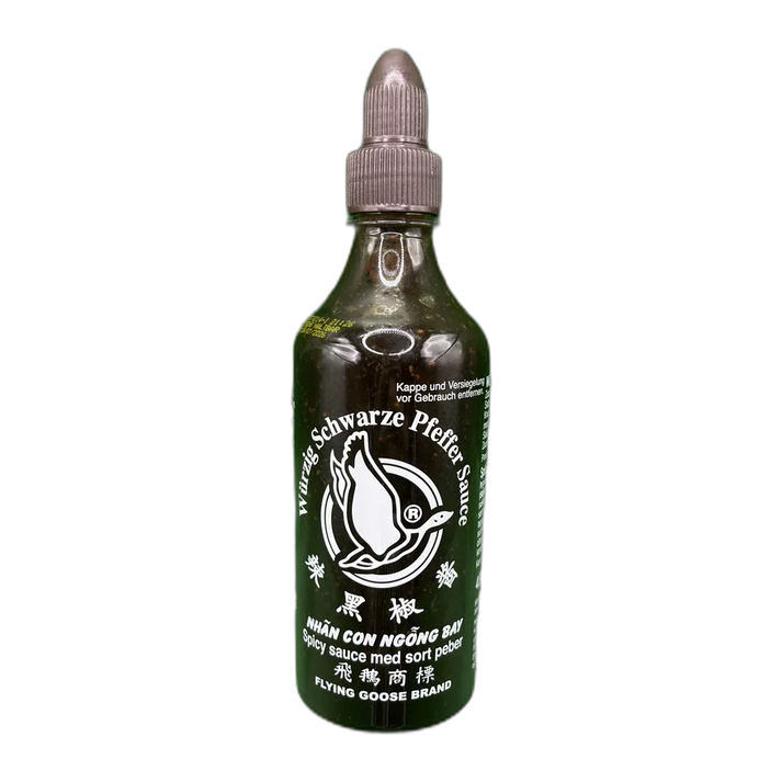 FLYING GOOSE Pittige Zwarte Pepersaus Fl 455ML