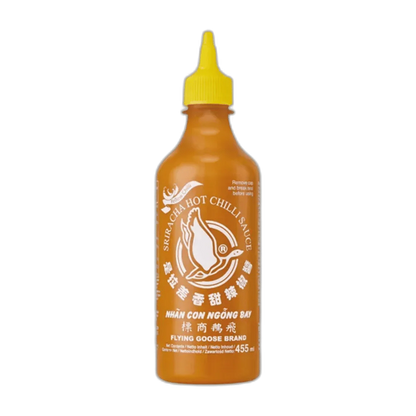 FLYING GOOSE Sriracha Gelb 455ML – Scharfe Chilisauce aus Thailand