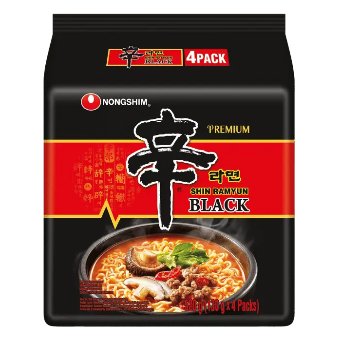 NONGSHIM Instant Nudeln Shin Ramyun BLACK 4x130G